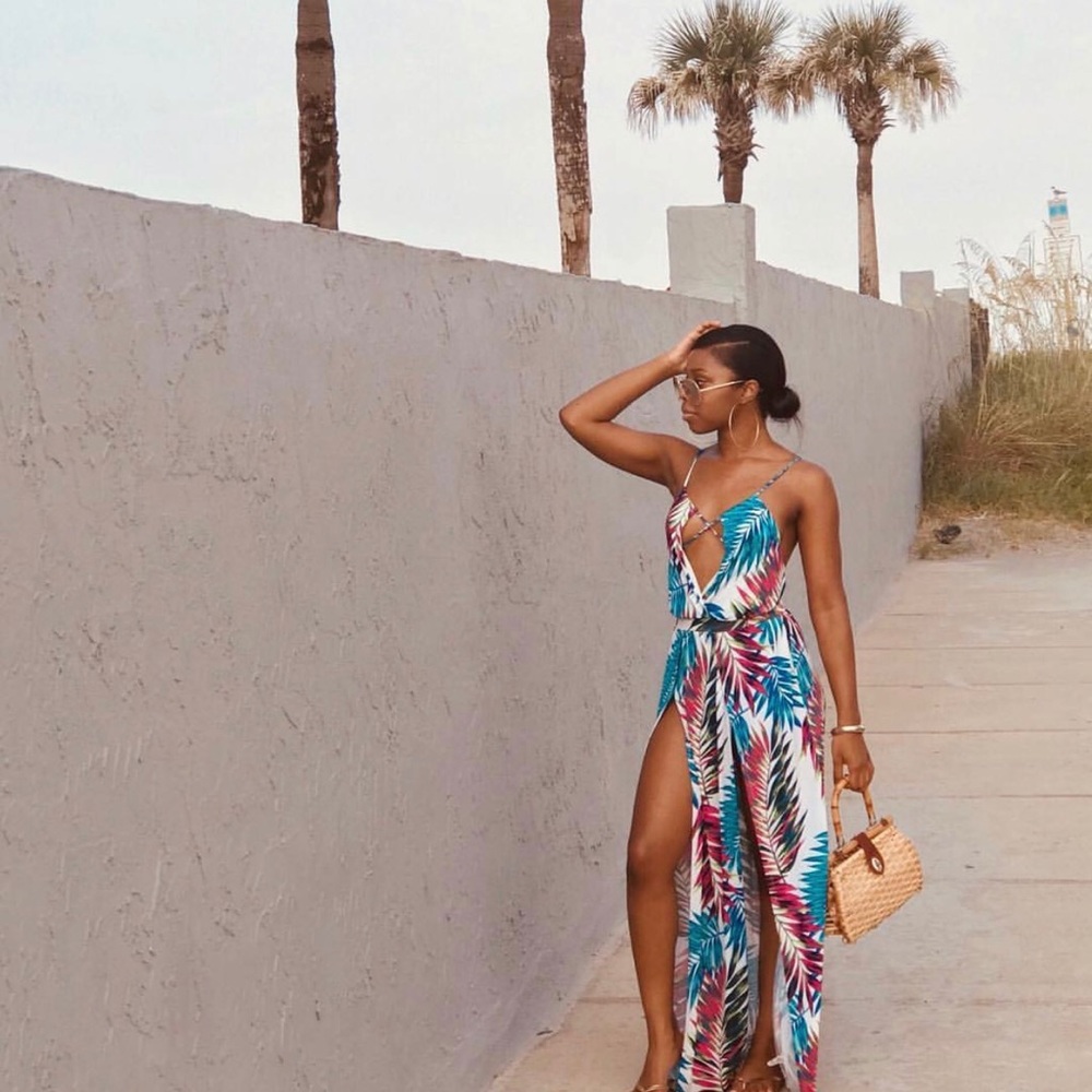 Tropical Santorini Dress